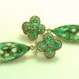 25tcw Diva-Esque! Colombian Emerald & Diamond Chandelier Custom Earrings 14k