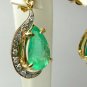 12.0cts Divaesque! Custom Colombian Emerald & Diamond Earrings 14k