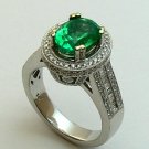 3.83tcw Impeccable! Colombian Emerald & Diamond Engagement Ring 14k