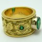 1.10tcw Magnificent! Colombian Emerald & 18k Custom Ornate Gold Ring