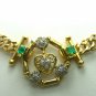 3.60tcw Fabulous! Custom Made Colombian Emerald & Diamond Necklace 14k