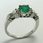 .50cts Contempoary Round Colombian Emerald & Diamond Ring