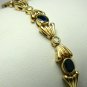 9.0tcw Electric! Blue Sapphire & Diamond Gold Link "Bow Tie" Bracelet 14k