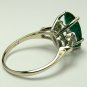 2.70tcw Breathtaking! Pear Shaped Colombian Emerald & Diamond Solitaire Ring