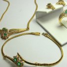 Colombian Emerald & Diamond Jewlery Set- 4 pieces!