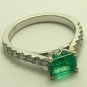 1.90tcw Gem Quality Colombian Emerald & Diamond Wedding Set