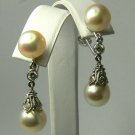 ANTIQUE PEARL & DIAMOND EARRINGS