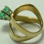 Beautiful! Colombian Emerald Heart & Gold Ring 1.50cts