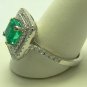 1.0tcw Gem Quality! Colombian Emerald & Diamond Engagement Ring