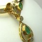 3.20tcw Glimmering Colombian Emerald & Diamond Pendant/Slide 14k