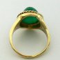 5.0tcw Simplistic! Colombian Emerald Sugarloaf Cabochon & Gold ring 10k