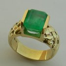 4.20cts Magnificent! Colombian Emerald Solitaire Cocktail Ring 14k