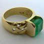 4.20cts Magnificent! Colombian Emerald Solitaire Cocktail Ring 14k