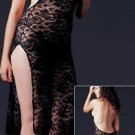 ~ Halter Neck Style Lace Long Gown ~