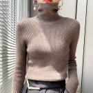women's slim fit high neck autumn and winter tight fitting inner layer wool knitted bottom sweater