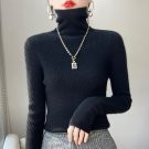 black women's slim fit high neck  tight fitting inner layer wool knitted bottom sweater