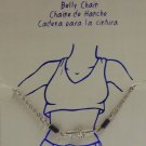 Body Jewelry, 36"-38" Silver Belly Chain,  color: black and silver beads**