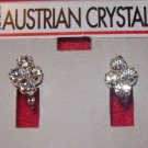 Austrian Crystal Jewelry, Earrings w/ 4 clear crystals in cluster - #9**