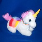 Stuffed Animals, Plush Toy, Dan Brechner, White and pink unicorn w/ multi colors,