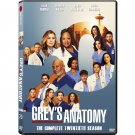 Grey's Anatomy Season 20 (DVD 3 Disc) Brand New