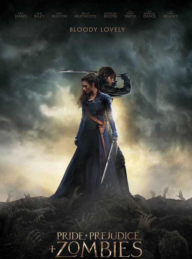Pride and Prejudice and Zombies (Blu-ray) 2016 Free Shipping