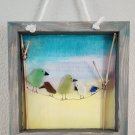Framed Seaglass Birds