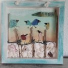 Framed Seaglass Birds - To the beach