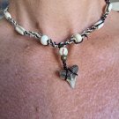 Shark Tooth Hemp Necklace 3 - Choker 15"