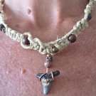 Shark Tooth Chunky Hemp Necklace 7 - Long 19"