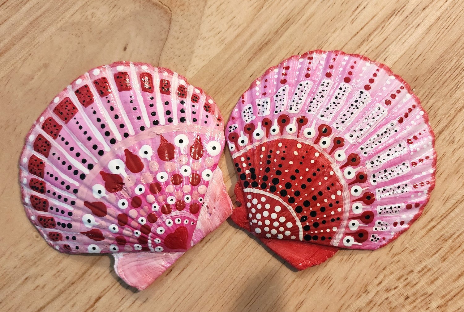 2 baby Valentines 2.5-3" shells