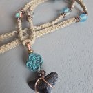 Shark Tooth Hemp Necklace 11 - Patina 17" Shark Tooth Hemp Necklace 11 - Patina 17"