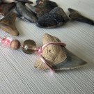 Shark Tooth Pendant 10- Pink Shark Tooth Pendant 10- Pink