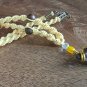 Shark Tooth String macrame necklace - 18.5" Yellow - 26