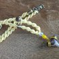 Shark Tooth String macrame necklace - 18.5" Yellow - 26