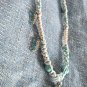 Shark Tooth Hemp and String macrame necklace - 16"  - # 28