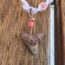 Shark Tooth Hemp and String macrame necklace - 18" - # 29 Shark Tooth Hemp and String macrame necklace - 18" - # 29