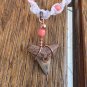 Shark Tooth Hemp and String macrame necklace - 18" - # 29