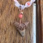 Shark Tooth Hemp and String macrame necklace - 18" - # 29