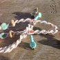 Shark Tooth Hemp and String macrame necklace - 18" - # 29