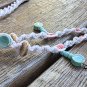 Shark Tooth Hemp and String macrame necklace - 18" - # 29