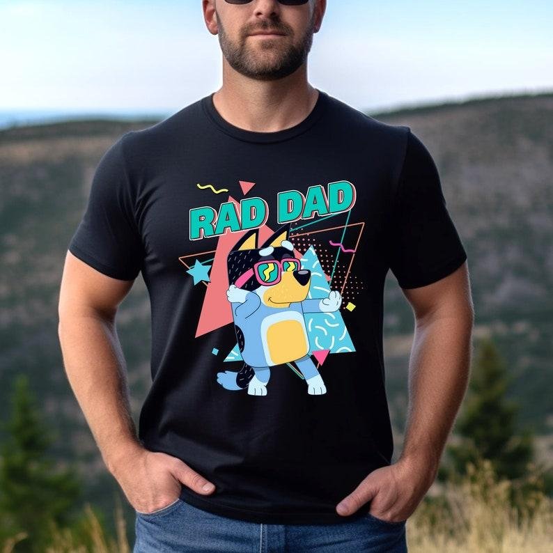 Retro Rad Dad Bluey Shirt, Retro Chilli Heeler Shirt, Dad Bluey Shirt