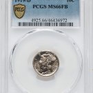 1919-D MERCURY 10C MS66 Full Bands