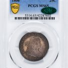 1806 DRAPED BUST 25C, HERALDIC EAGLE MS65