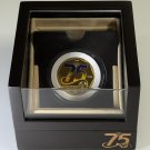 Philippine 7,500-Piso 75th Anniversary of CBP Gold in Wooden Cube Box w/Acrylic