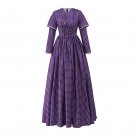 Women's Civil War Dress Victorian Dickens Costume Southern Belle Costume Purple Vintage Plaid Dress