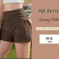 digital short sewing pattern, Lace up, pdf download