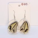 Black and White Butterfly wing earrings #80