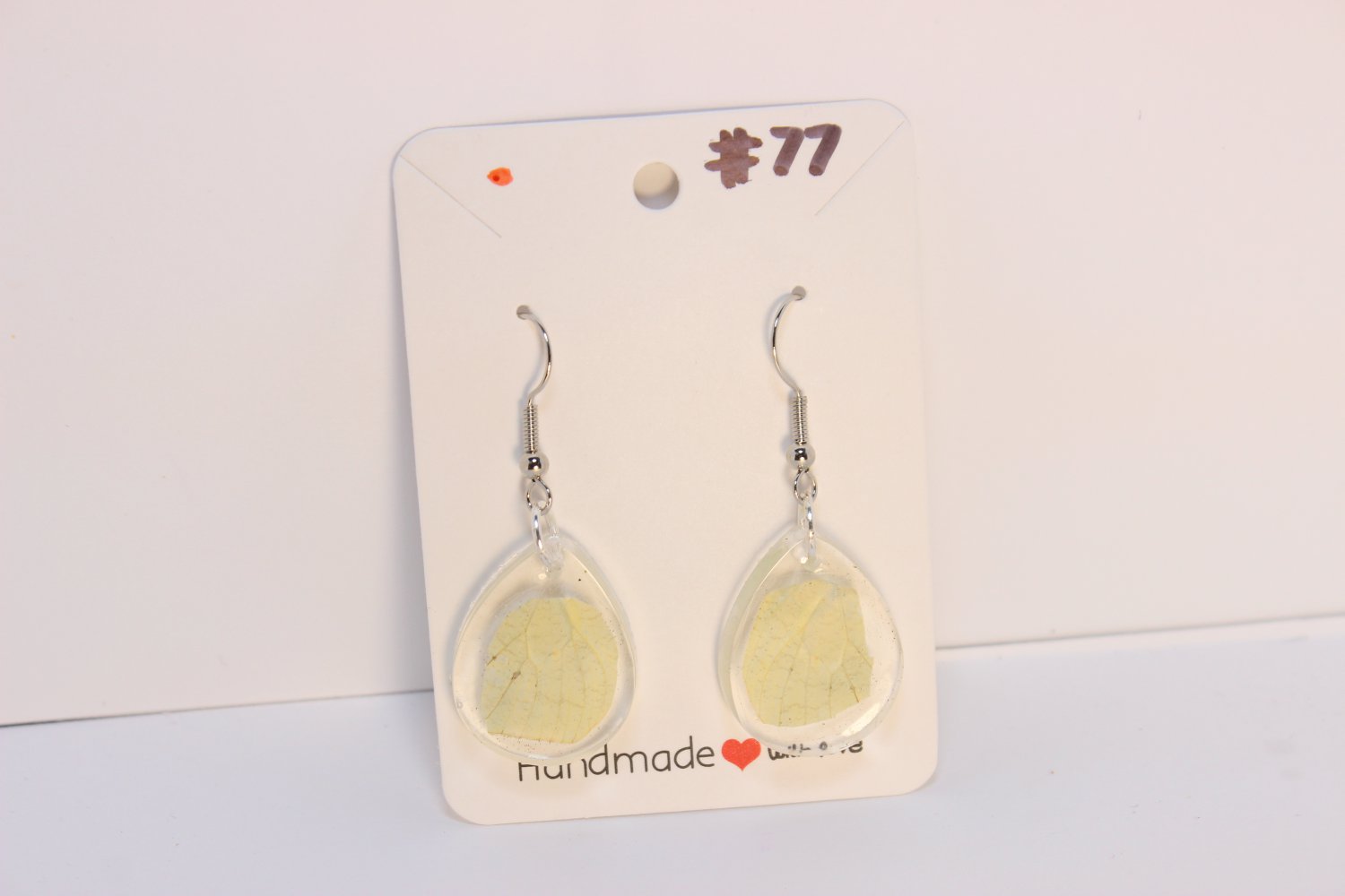 White Butterfly wing earrings #77