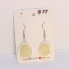 White Butterfly wing earrings #77