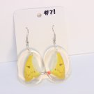 Yellow Butterfly wing earrings #71